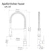 ZLINE Autograph Edition Apollo Pull Down Spring Single Handle Kitchen Faucet in Brushed Nickel and Champagne Bronze (APL-KF-ZBNCB)