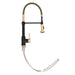 ZLINE Autograph Edition Apollo Pull Down Spring Single Handle Kitchen Faucet in Matte Black and Champagne Bronze (APL-KF-ZMBCB)