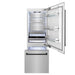 ZLINE Autograph Edition 30 in. 16.1 cu. ft. Built-In Bottom Freezer Refrigerator with Water Dispenser and Ice Maker in Satin Stainless Steel with Matte Black Accents (RBIVZ-SN-30-MB)