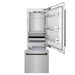 ZLINE Autograph Edition 30 in. 16.1 cu. ft. Built-In Bottom Freezer Refrigerator with Water Dispenser and Ice Maker in Satin Stainless Steel with Matte Black Accents (RBIVZ-SN-30-MB)