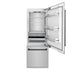 ZLINE Autograph Edition 30 in. 16.1 cu. ft. Built-In Bottom Freezer Refrigerator with Water Dispenser and Ice Maker in Satin Stainless Steel with Matte Black Accents (RBIVZ-SN-30-MB)