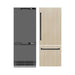 ZLINE Autograph Edition 30 in. 16.1 cu. ft. Panel Ready Built-In Bottom Freezer Refrigerator with Water Dispenser and Ice Maker with Graphite Gray Interior and Matte Black Accents (GRBIVZ-30-MB)