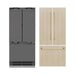 ZLINE Autograph Edition 36 in. 19.6 cu. ft. Panel Ready French Door Built-In Bottom Freezer Refrigerator with Water Dispenser and Ice Maker with Graphite Gray Interior and Polished Gold Accents (GRBIVZ-36-G)