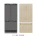ZLINE Autograph Edition 36 in. 19.6 cu. ft. Panel Ready French Door Built-In Bottom Freezer Refrigerator with Water Dispenser and Ice Maker with Graphite Gray Interior and Polished Gold Accents (GRBIVZ-36-G)