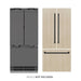 ZLINE Autograph Edition 36 in. 19.6 cu. ft. Panel Ready French Door Built-In Bottom Freezer Refrigerator with Water Dispenser and Ice Maker with Graphite Gray Interior and Matte Black Accents (GRBIVZ-36-MB)