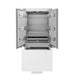 ZLINE Autograph Edition 36 in. 19.6 cu. ft. Panel Ready French Door Built-In Bottom Freezer Refrigerator with Water Dispenser and Ice Maker with Polished Gold Accents (RBIVZ-36-G)