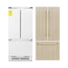 ZLINE Autograph Edition 36 in. 19.6 cu. ft. Panel Ready French Door Built-In Bottom Freezer Refrigerator with Water Dispenser and Ice Maker with Polished Gold Accents (RBIVZ-36-G)