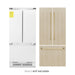 ZLINE Autograph Edition 36 in. 19.6 cu. ft. Panel Ready French Door Built-In Bottom Freezer Refrigerator with Water Dispenser and Ice Maker with Polished Gold Accents (RBIVZ-36-G)