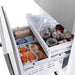ZLINE Autograph Edition 30 in. 16.1 cu. ft. Built-In Bottom Freezer Refrigerator with Water Dispenser and Ice Maker in Satin Stainless Steel with Champagne Bronze Accents (RBIVZ-SN-30-CB)