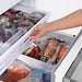 ZLINE Autograph Edition 30 in. 16.1 cu. ft. Built-In Bottom Freezer Refrigerator with Water Dispenser and Ice Maker in Satin Stainless Steel with Polished Gold Accents (RBIVZ-SN-30-G)