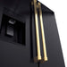 ZLINE Autograph Edition 36 in. 28.9 cu. ft. Standard-Depth French Door External Water Dispenser Refrigerator with Dual Ice Maker in Fingerprint-Resistant Black Stainless Steel and Polished Gold Traditional Handles (RSMZ-W-36-BS-G)