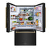 ZLINE Autograph Edition 36 in. 28.9 cu. ft. Standard-Depth French Door External Water Dispenser Refrigerator with Dual Ice Maker in Fingerprint-Resistant Black Stainless Steel and Champagne Bronze Helix Handles (RSMZ-W36-BS-KCB)