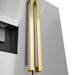 ZLINE Autograph Edition 36 in. 28.9 cu. ft. Standard-Depth French Door External Water Dispenser Refrigerator with Dual Ice Maker in Fingerprint-Resistant Stainless Steel and Polished Gold Modern Handles (RSMZ-W-36-FG)