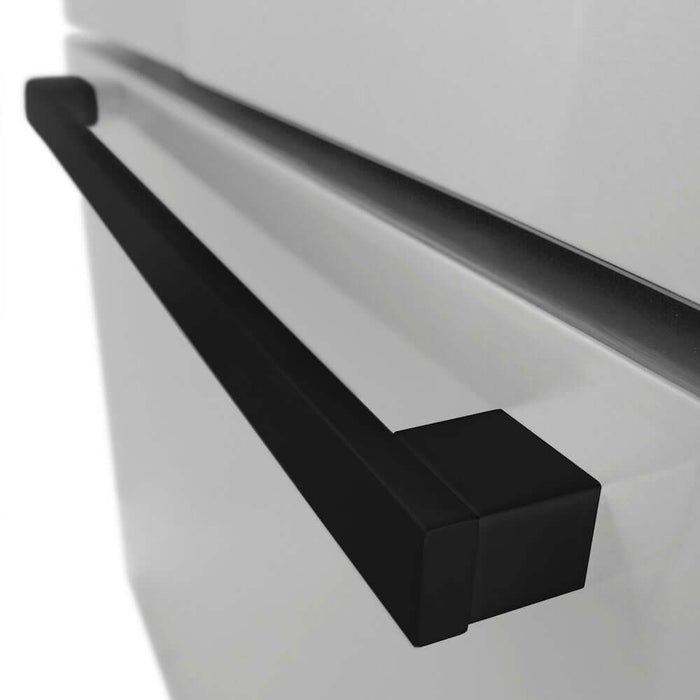 ZLINE Autograph Edition 36 in. 28.9 cu. ft. Standard-Depth French Door External Water Dispenser Refrigerator with Dual Ice Maker in Fingerprint-Resistant Stainless Steel and Matte Black Modern Handles (RSMZ-W-36-FMB)
