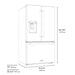 ZLINE Autograph Edition 36 in. 28.9 cu. ft. Standard-Depth French Door External Water Dispenser Refrigerator with Dual Ice Maker in Fingerprint-Resistant Stainless Steel and Champagne Bronze Helix Handles (RSMZ-W-36-KCB)