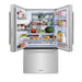 ZLINE Autograph Edition 36 in. 28.9 cu. ft. Standard-Depth French Door External Water Dispenser Refrigerator with Dual Ice Maker in Fingerprint-Resistant Stainless Steel and Polished Nickel Helix Handles (RSMZ-W-36-KPN)