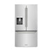 ZLINE Autograph Edition 36 in. 28.9 cu. ft. Standard-Depth French Door External Water Dispenser Refrigerator with Dual Ice Maker in Fingerprint-Resistant Stainless Steel and Polished Nickel Helix Handles (RSMZ-W-36-KPN)