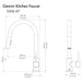 ZLINE Autograph Edition Gemini Pull Down Single Handle Kitchen Faucet in Brushed Nickel and Champagne Bronze (GEM-KF-ZBNCB)