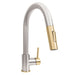 ZLINE Autograph Edition Gemini Pull Down Single Handle Kitchen Faucet in Brushed Nickel and Champagne Bronze (GEM-KF-ZBNCB)