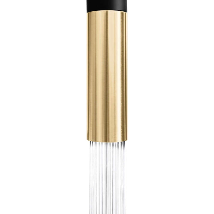 ZLINE Autograph Edition Gemini Pull Down Single Handle Kitchen Faucet in Matte Black and Champagne Bronze (GEM-KF-ZMBCB)