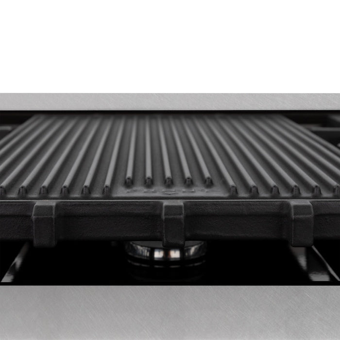 ZLINE Autograph Edition 48 in. 6.0 cu. ft. Legacy Dual Fuel Range with 7 Burner Gas Cooktop and 2 Electric Ovens in Satin Stainless Steel with Black Matte Doors and Champagne Bronze Accents (RASZ-BLM-48-CB)