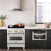 ZLINE Autograph Edition 30 in. 4.0 cu. ft. Legacy Dual Fuel Range with 4 Burner Gas Cooktop and Electric Convection Oven in Satin Stainless Steel and Polished Gold Accents (RASZ-SN-30-G)