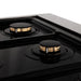 ZLINE Autograph Edition 36 in. 4.6 cu. ft. Legacy Dual Fuel Range with 6 Burner Gas Cooktop and Electric Convection Oven in Satin Stainless Steel and Champagne Bronze Accents (RASZ-SN-36-CB)