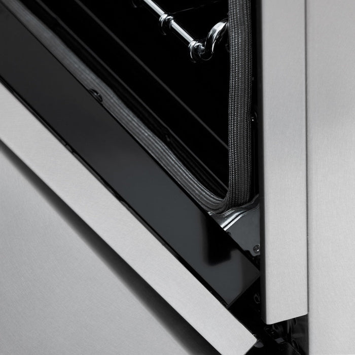 ZLINE Autograph Edition 36 in. 4.6 cu. ft. Legacy Dual Fuel Range with 6 Burner Gas Cooktop and Electric Convection Oven in Satin Stainless Steel and Polished Gold Accents (RASZ-SN-36-G)