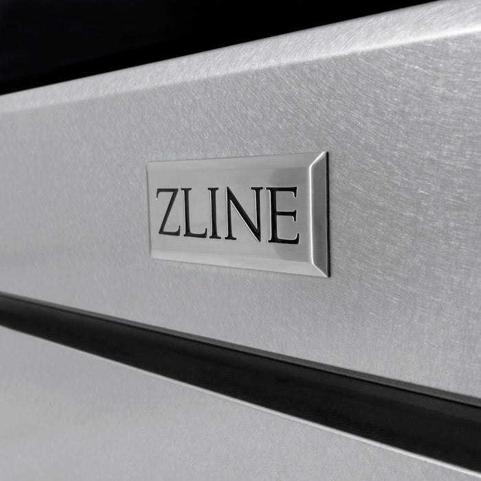 ZLINE Autograph Edition 48 in. 6.7 cu. ft. Paramount Double Oven Dual Fuel Range with 8 Burner Gas Cooktop in Satin Stainless Steel and Champagne Bronze Accents (SDRSZ-48-CB)