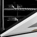 ZLINE Autograph Edition 30 in. 4.0 cu. ft. Legacy Dual Fuel Range with 4 Burner Gas Cooktop and Electric Convection Oven in Satin Stainless Steel with White Matte Door and Champagne Bronze Accents (RASZ-WM-30-CB)