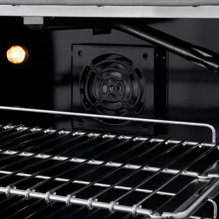 ZLINE Autograph Edition 48 in. 6.7 cu. ft. Paramount Double Oven Gas Range with 8 Burner Cooktop in Satin Stainless Steel with White Matte Doors and Polished Gold Accents (SGRSZ-WM-48-G)