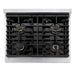 ZLINE Autograph Edition 30 in. 4.2 cu. ft. Paramount Dual Fuel Range with 4 Burner Gas Cooktop and Electric Convection Oven in Stainless Steel with Polished Gold Accents (SDRZ-30-G)
