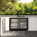 ZLINE Autograph Edition 24 in. Touchstone Dual Zone 44 Bottle Wine Cooler with Black Matte Glass Door and Champagne Bronze Handle (RWDOZ-BLM-24-CB)