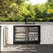 ZLINE Autograph Edition 24 in. Touchstone Dual Zone 44 Bottle Wine Cooler with Black Stainless Steel Glass Door and Champagne Bronze Handle (RWDOZ-BS-24-CB)