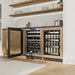 ZLINE Autograph Edition 24 in. Touchstone Dual Zone 44 Bottle Wine Cooler with Panel Ready Glass Door and Champagne Bronze Handle (RWDPOZ-24-CB)