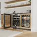 ZLINE Autograph Edition 24 in. Touchstone Dual Zone 44 Bottle Wine Cooler with Panel Ready Glass Door and Polished Gold Handle (RWDPOZ-24-G)