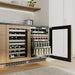 ZLINE Autograph Edition 24 in. Touchstone Dual Zone 44 Bottle Wine Cooler with Panel Ready Glass Door and Polished Gold Handle (RWDPOZ-24-G)
