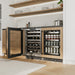 ZLINE Autograph Edition 24 in. Touchstone Dual Zone 44 Bottle Wine Cooler with Panel Ready Glass Door and Matte Black Handle (RWDPOZ-24-MB)