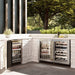ZLINE Autograph Edition 24 in. Touchstone Dual Zone 44 Bottle Wine Cooler with Satin Stainless Steel Glass Door and Champagne Bronze Handle (RWDOZ-SN-24-CB)