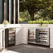 ZLINE Autograph Edition 24 in. Touchstone Dual Zone 44 Bottle Wine Cooler with Satin Stainless Steel Glass Door and Matte Black Handle (RWDOZ-SN-24-MB)