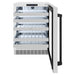 ZLINE Autograph Edition 24 in. Touchstone Dual Zone 44 Bottle Wine Cooler with Satin Stainless Steel Glass Door and Matte Black Handle (RWDOZ-SN-24-MB)