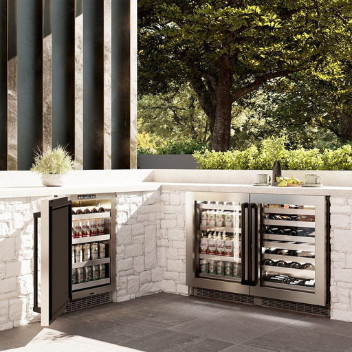 ZLINE Autograph Edition 24 in. Touchstone Dual Zone 44 Bottle Wine Cooler with Stainless Steel Glass Door and Matte Black Handle (RWDOZ-GS-24-MB)