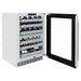 ZLINE Autograph Edition 24 in. Touchstone Dual Zone 44 Bottle Wine Cooler with Stainless Steel Glass Door and Champagne Bronze Handle (RWDOZ-GS-24-CB)
