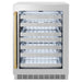ZLINE Autograph Edition 24 in. Touchstone Dual Zone 44 Bottle Wine Cooler with Stainless Steel Glass Door and Polished Gold Handle (RWDOZ-GS-24-G)