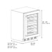 ZLINE Autograph Edition 24 in. Touchstone Dual Zone 44 Bottle Wine Cooler with Stainless Steel Glass Door and Polished Nickel Helix Handle (RWDOZS-24-KPN)