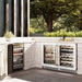 ZLINE Autograph Edition 24 in. Touchstone Dual Zone 44 Bottle Wine Cooler with White Matte Glass Door and Champagne Bronze Handle (RWDOZ-WM-24-CB)