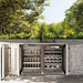 ZLINE Autograph Edition 24 in. Touchstone Dual Zone 44 Bottle Wine Cooler with White Matte Glass Door and Champagne Bronze Handle (RWDOZ-WM-24-CB)