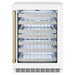 ZLINE Autograph Edition 24 in. Touchstone Dual Zone 44 Bottle Wine Cooler with White Matte Glass Door and Champagne Bronze Handle (RWDOZ-WM-24-CB)