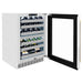 ZLINE Autograph Edition 24 in. Touchstone Dual Zone 44 Bottle Wine Cooler with White Matte Glass Door and Champagne Bronze Handle (RWDOZ-WM-24-CB)