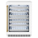 ZLINE Autograph Edition 24 in. Touchstone Dual Zone 44 Bottle Wine Cooler with White Matte Glass Door and Polished Gold Handle (RWDOZ-WM-24-G)